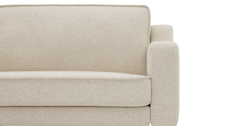 Klem Slim 3-Sitzer Sofa Zylindrisch Holzbein - Bouclé