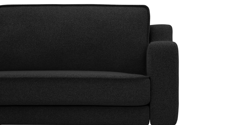 Klem Slim 3-Sitzer Sofa Zylindrisch Holzbein - Bouclé