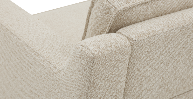 Klem Slim 3-Sitzer Sofa Zylindrisch Holzbein - Bouclé