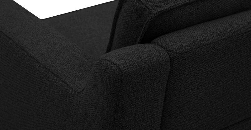Klem Slim 3-Sitzer Sofa Zylindrisch Holzbein - Bouclé