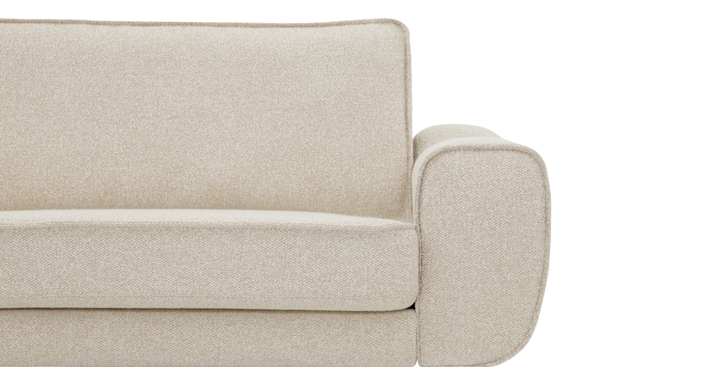 Klem Loveseat Cylindrical wooden leg - Bouclé