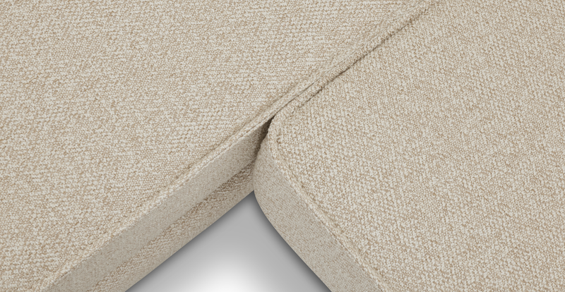 Klem 280 x 171 Sektional Zylindrisch Holzbein - Bouclé