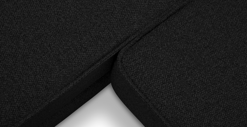 Klem 280 x 171 Sektional Zylindrisch Holzbein - Bouclé