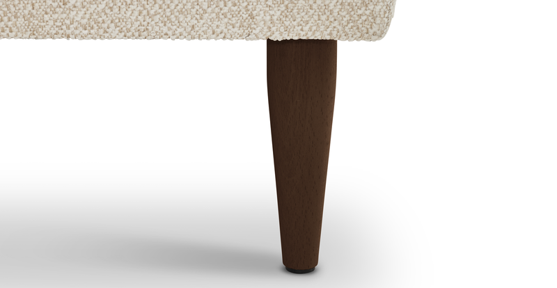 Klem Ottoman Wooden leg - Bouclé
