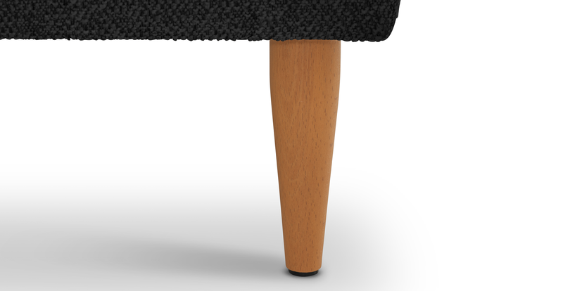 Klem Ottoman Wooden leg - Bouclé