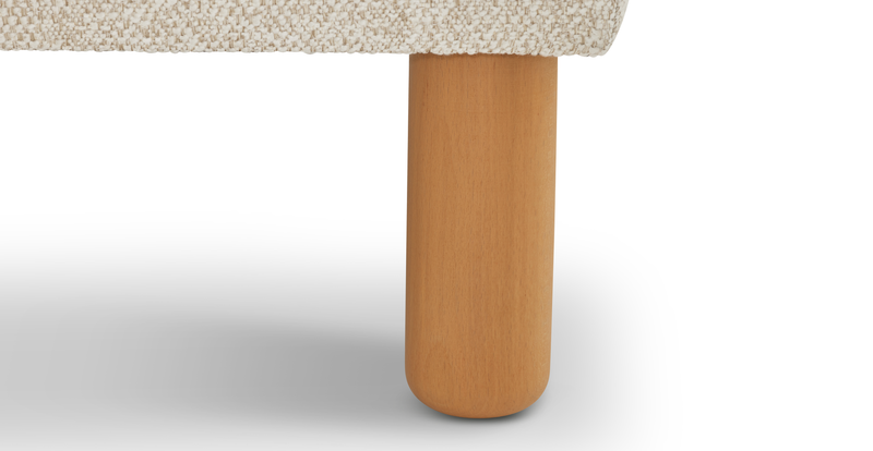Klem Ottoman Small cylindrical wooden leg - Bouclé