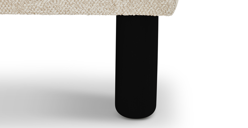Klem Ottoman Cylindrical wooden leg - Bouclé