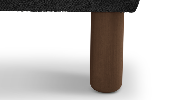 Klem Ottoman Small cylindrical wooden leg - Bouclé