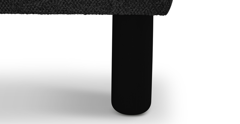 Klem Ottoman Cylindrical wooden leg - Bouclé