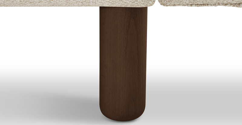 Klem 280 x 171 Sektional Zylindrisch Holzbein - Bouclé