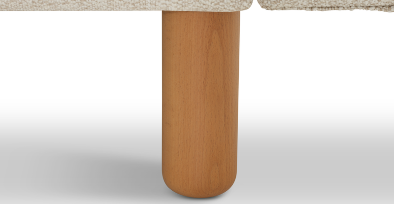 Klem Loveseat Cylindrical wooden leg - Bouclé