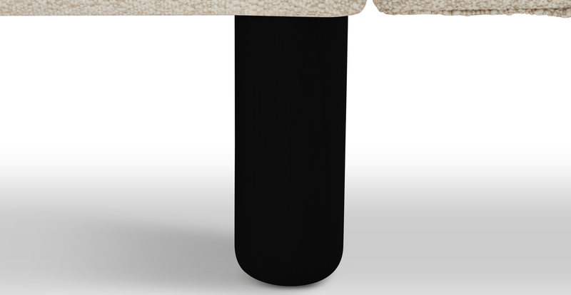 Klem Loveseat Cylindrical wooden leg - Bouclé