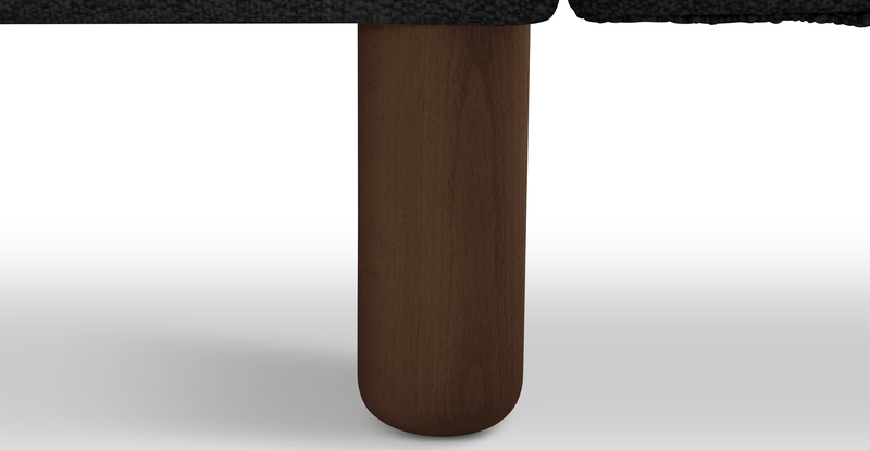 Klem 280 x 171 Sektional Zylindrisch Holzbein - Bouclé