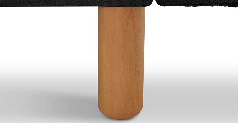 Klem Loveseat Cylindrical wooden leg - Bouclé