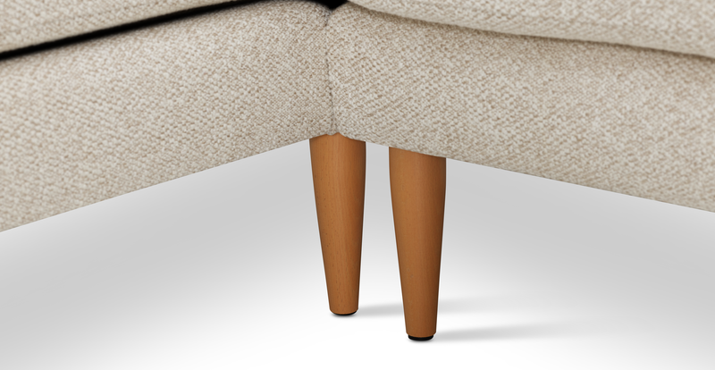 Klem 280 x 171 Sectional wooden leg - Bouclé