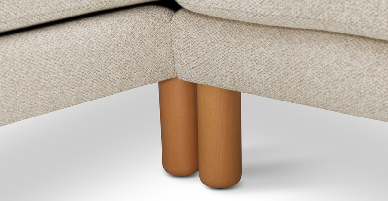 Klem 280 x 171 Sektional Zylindrisch Holzbein - Bouclé