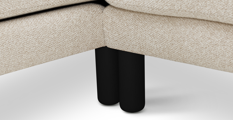 Klem 280 x 171 Sektional Zylindrisch Holzbein - Bouclé
