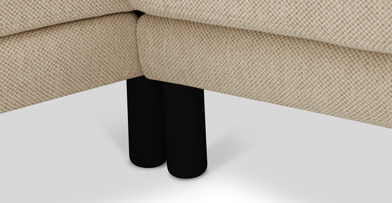 Klem 346 x 210 Sectional Cylindrical Wooden Leg - Natural Woven