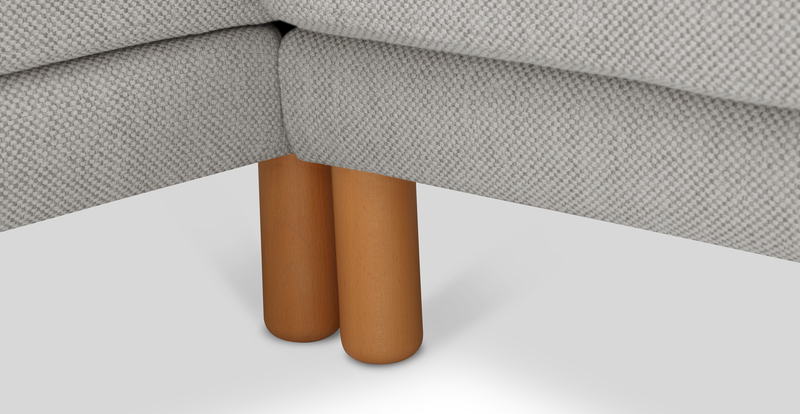 Klem Slim 292 x 171 Sectional Cylindrical Wooden Leg - Natural Woven