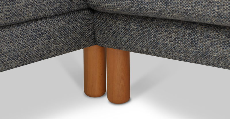 Klem Slim 292 x 171 Sectional Cylindrical Wooden Leg - Natural Woven