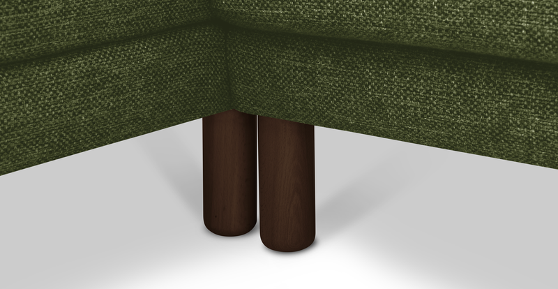 Klem Slim 292 x 171 Sectional Cylindrical Wooden Leg - Natural Woven