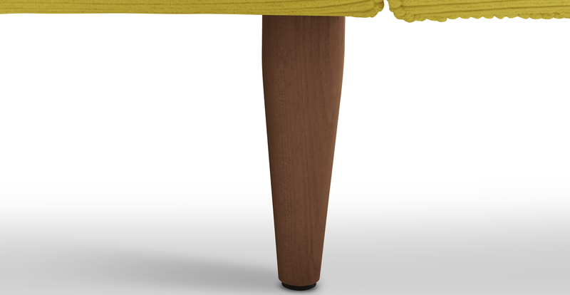 Klem 357 x 171 Sectional wooden leg - Cord velour