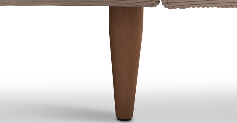 Klem 357 x 171 Sectional wooden leg - Cord velour