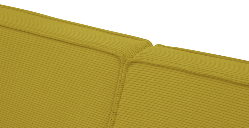 Klem 357 x 171 Sektional Zylindrisch Holzbein - Cord Velours