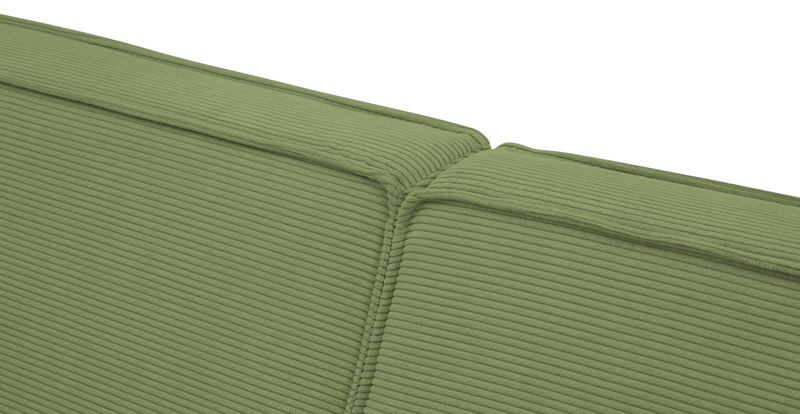 Klem 357 x 171 Sektional Zylindrisch Holzbein - Cord Velours