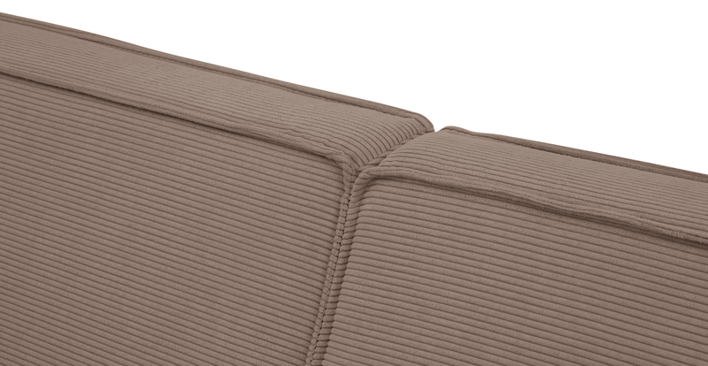 Klem 357 x 171 Sektional Zylindrisch Holzbein - Cord Velours