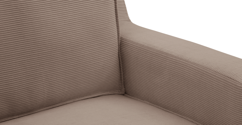 Klem Slim 257 x 203 Sectional Cylindrical Wooden Leg - Cord Velour