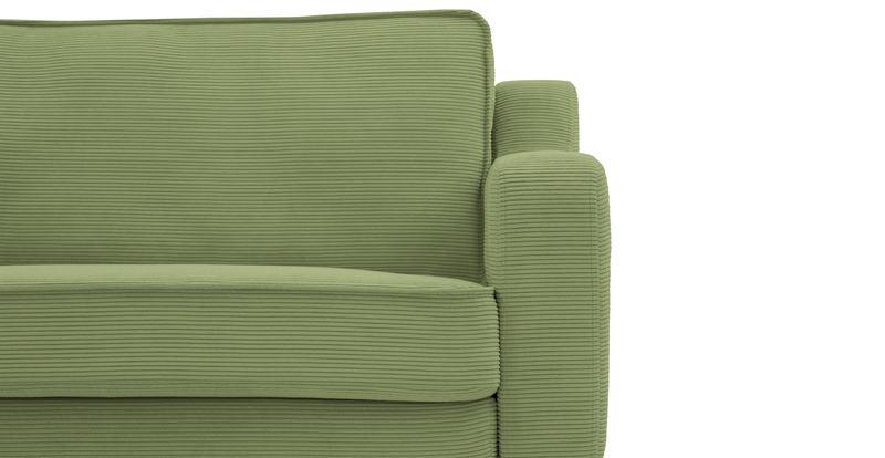 Klem Slim 3-Seater Sofa Cylindrical Wooden Leg - Cord Velour