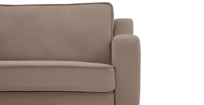 Klem Slim 257 x 203 Sectional Cylindrical Wooden Leg - Cord Velour
