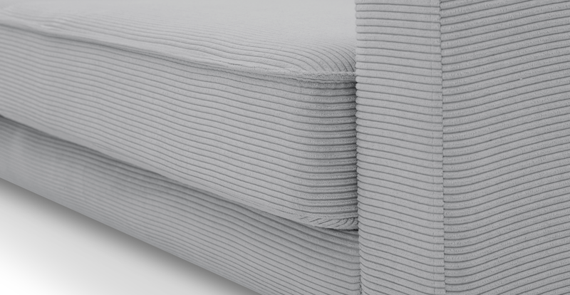 Klem Slim 240 x 171 Sektional Zylindrisch Holzbein - Cord Velours