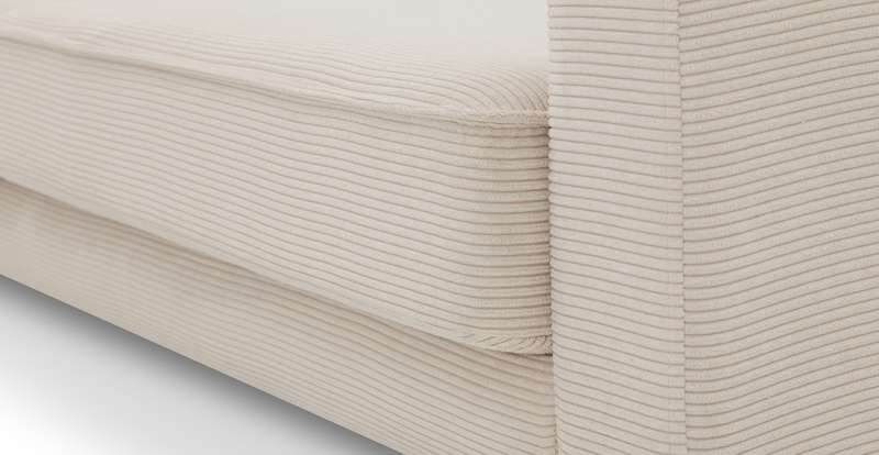 Klem Slim 3-Seater Sofa Cylindrical Wooden Leg - Cord Velour