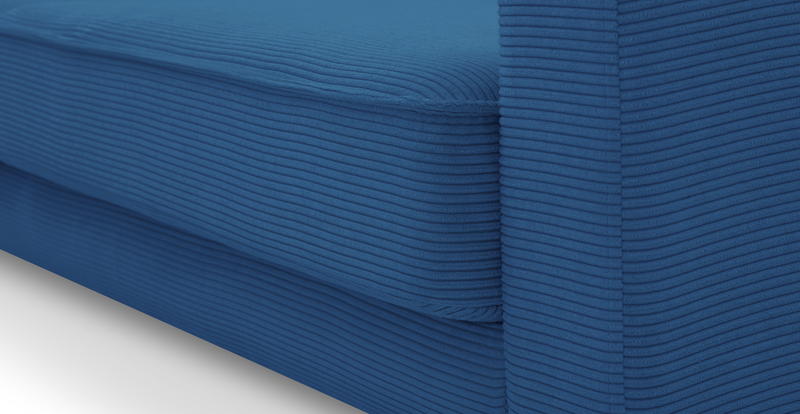 Klem Slim 240 x 171 Sektional Zylindrisch Holzbein - Cord Velours