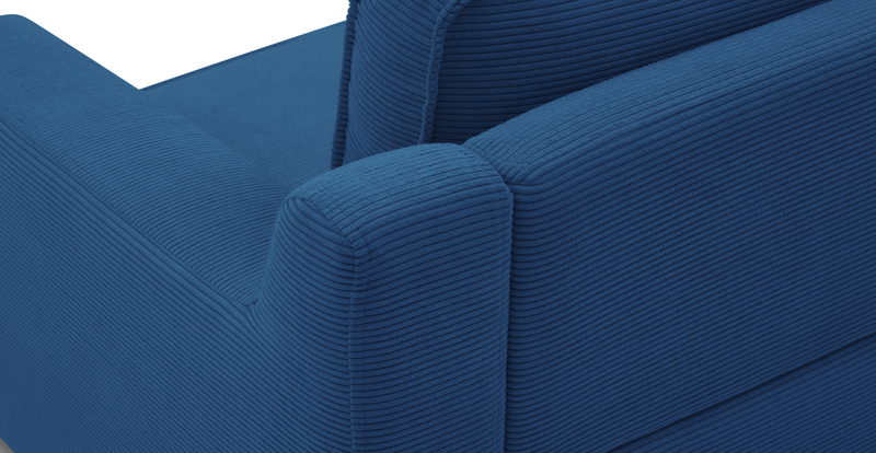 Klem Slim 3-Seater Sofa Cylindrical Wooden Leg - Cord Velour