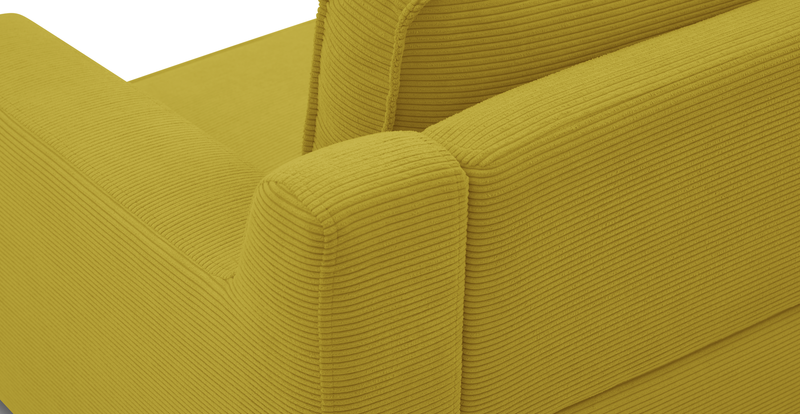 Klem Slim 3-Seater Sofa Cylindrical Wooden Leg - Cord Velour