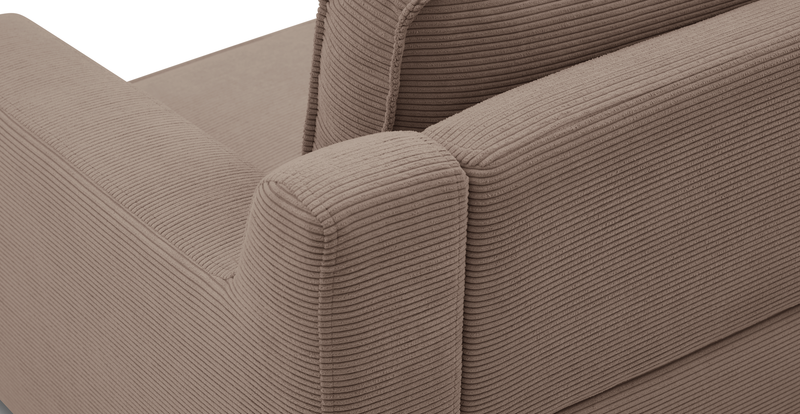 Klem Slim 240 x 171 Sektional Zylindrisch Holzbein - Cord Velours