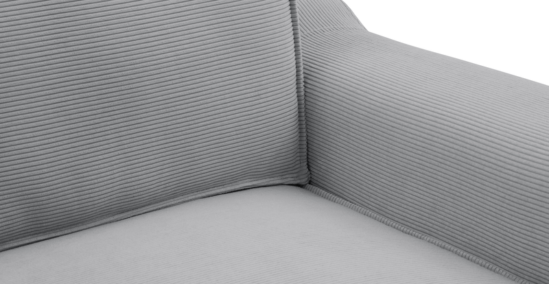 Klem 306 x 171 Sectional Wooden Leg - Cord Velour