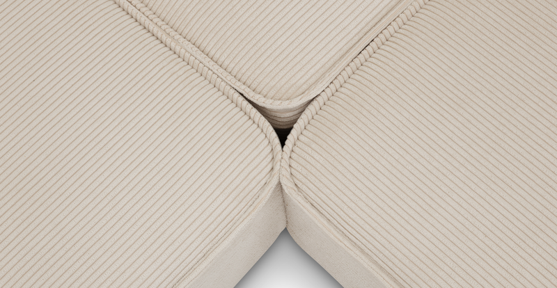 Klem Slim 257 x 203 Sectional Cylindrical Wooden Leg - Cord Velour
