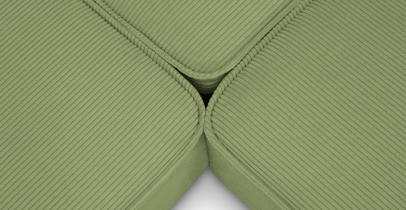 Klem Slim 257 x 203 Sectional Cylindrical Wooden Leg - Cord Velour