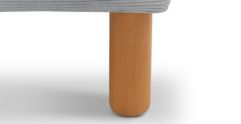 Klem Ottoman Cylindrical Wooden Leg - Cord Velour
