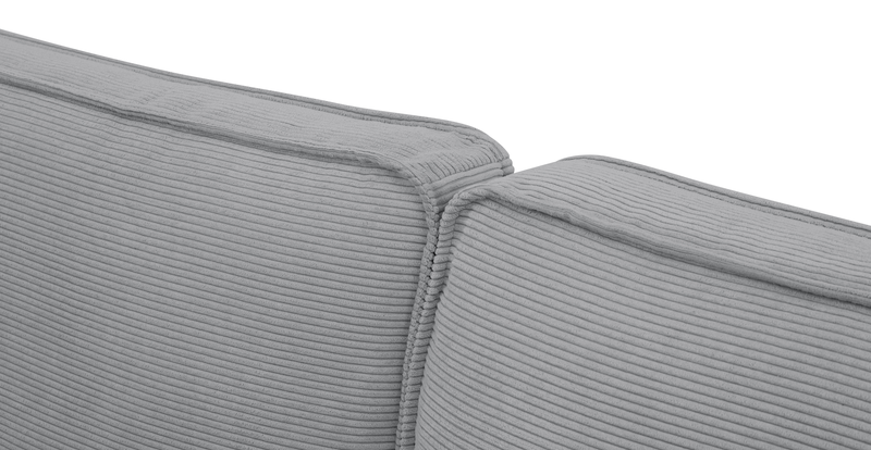 Klem Slim 240 x 171 Sektional Zylindrisch Holzbein - Cord Velours