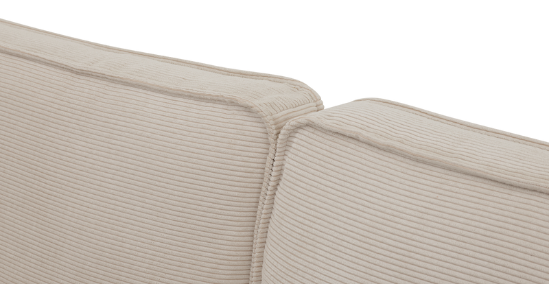 Klem 357 x 171 Sektional Zylindrisch Holzbein - Cord Velours
