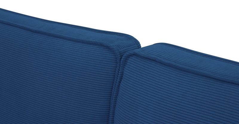 Klem 357 x 171 Sektional Zylindrisch Holzbein - Cord Velours