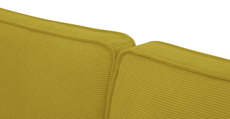 Klem 357 x 171 Sektional Zylindrisch Holzbein - Cord Velours