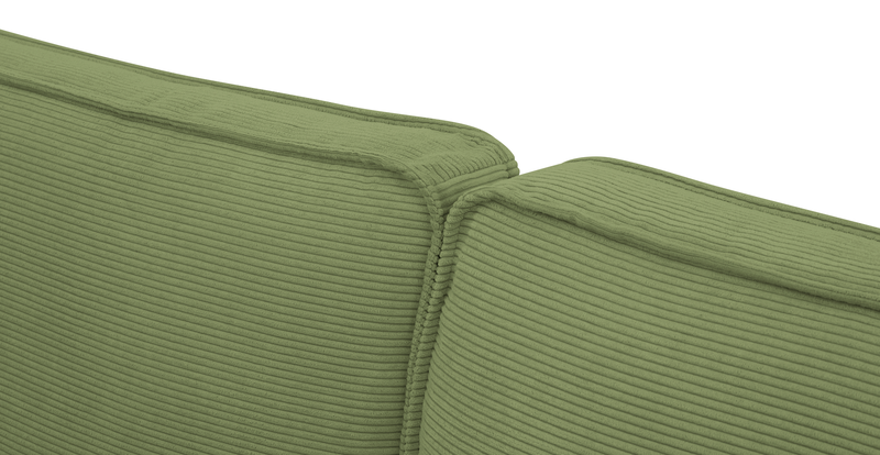 Klem 372 x 210 sectional wooden leg - corduroy velour