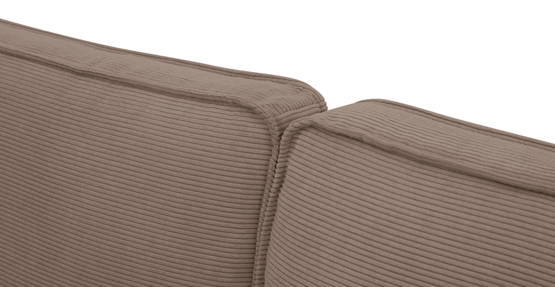 Klem 357 x 171 Sektional Zylindrisch Holzbein - Cord Velours