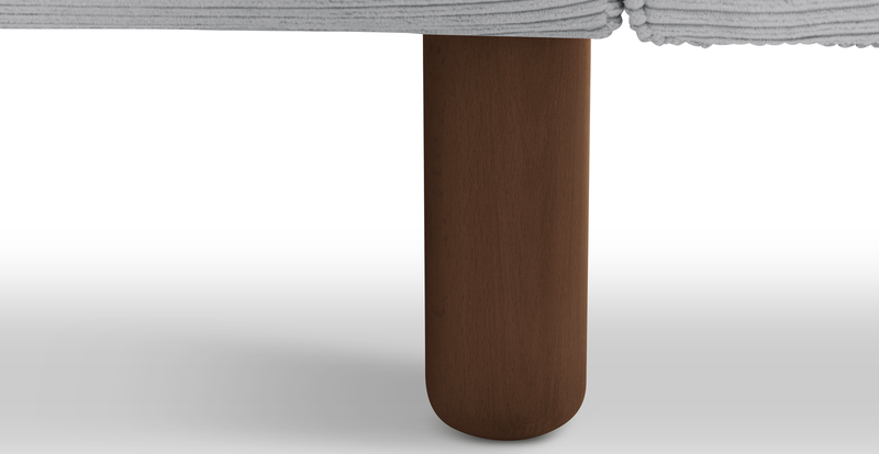 Klem 357 x 171 Sektional Zylindrisch Holzbein - Cord Velours